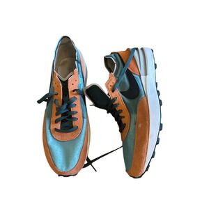 Nike Waffle Pro One  Men DJ4885 001 Orange Teal Sneakers Size 11.5